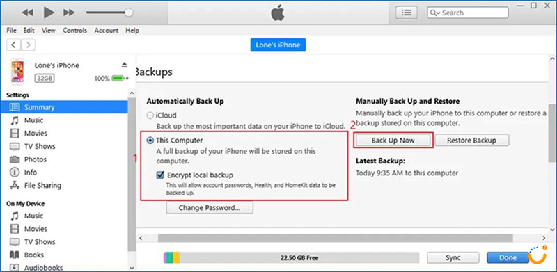 ریست فکتوری آیفون با iTunes