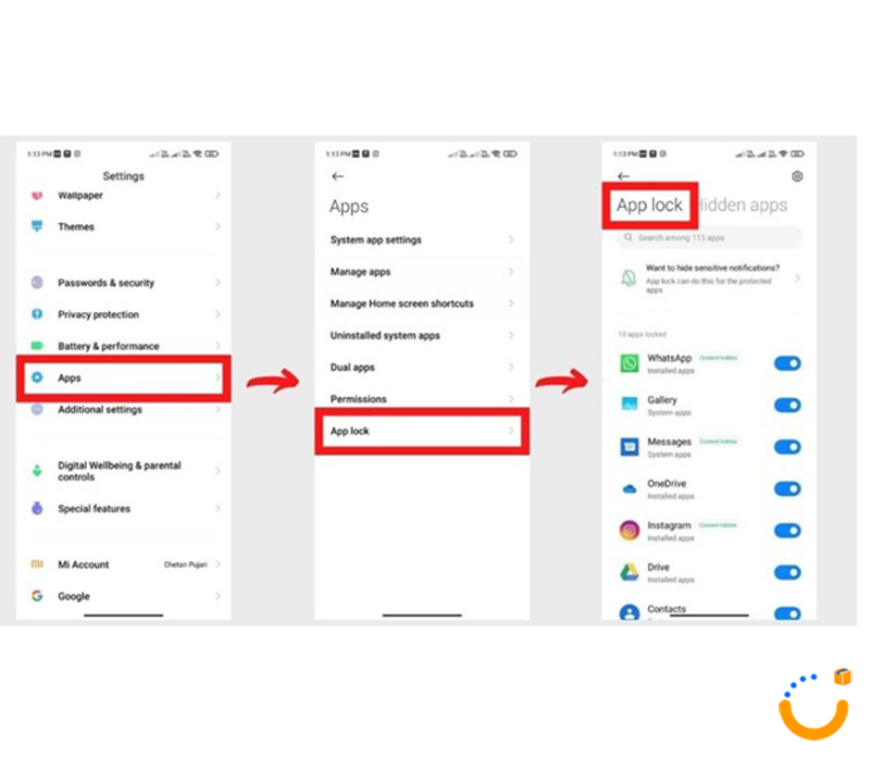 چگونه برنامه را مخفی کنیم شیائومی