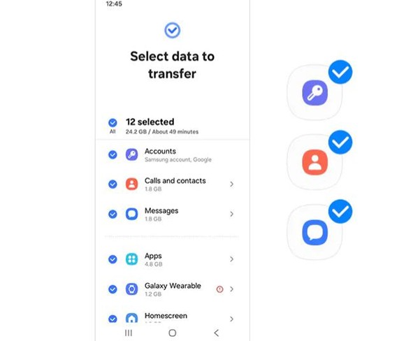 انتقال اطلاعات گوشی سامسونگ یا اس سوئیچ