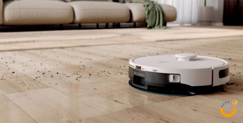 جارو برقی رباتیک روی فرش