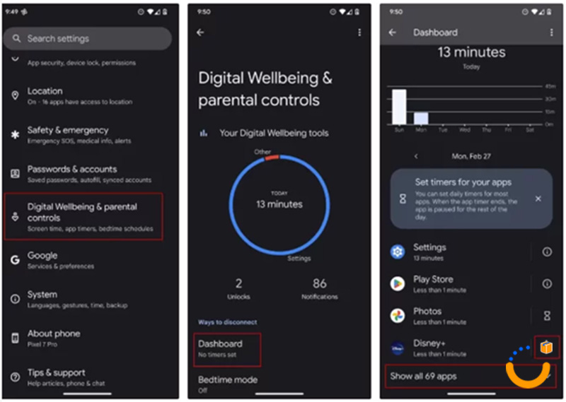فهمیدن میزان استفاده از گوشی شیائومی