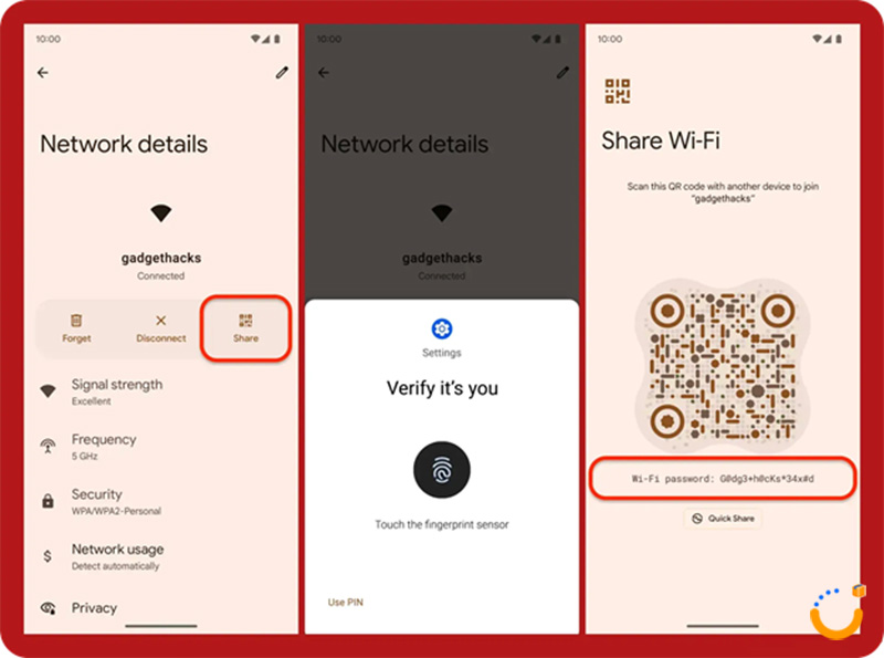 آموزش یافتن رمز وای فای