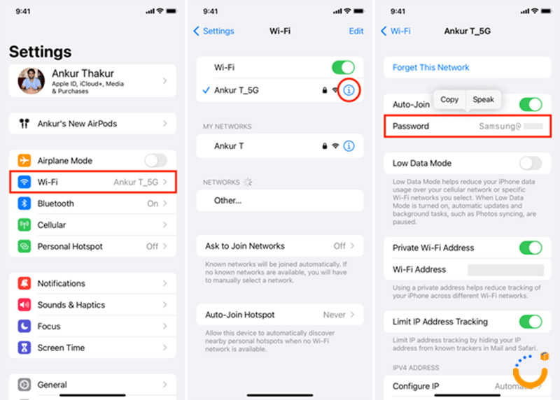 آموزش یافتن رمز وای فای