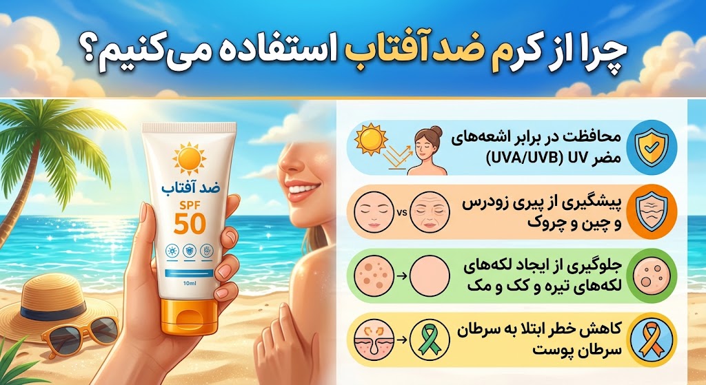 چرا استفاده از ضد آفتاب مهم است؟  